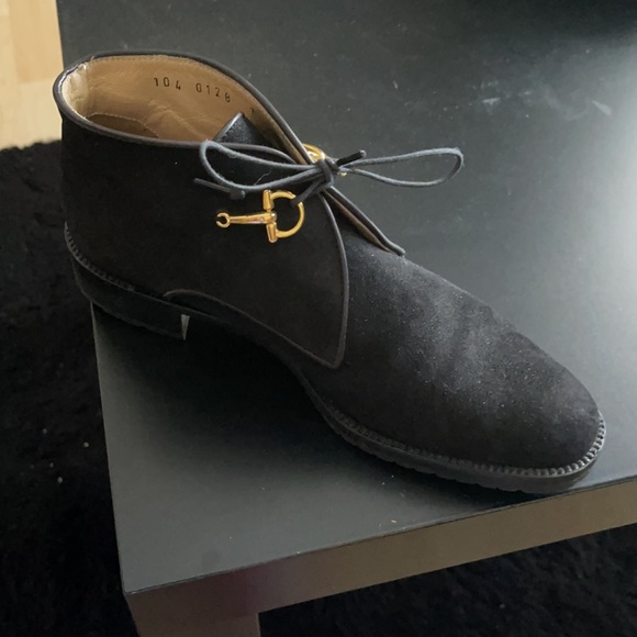 Gucci Black Suede Chukka Desert Booties 7 - Picture 4 of 7